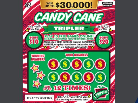 Michigan Lottery - Candy Cane Tripler game