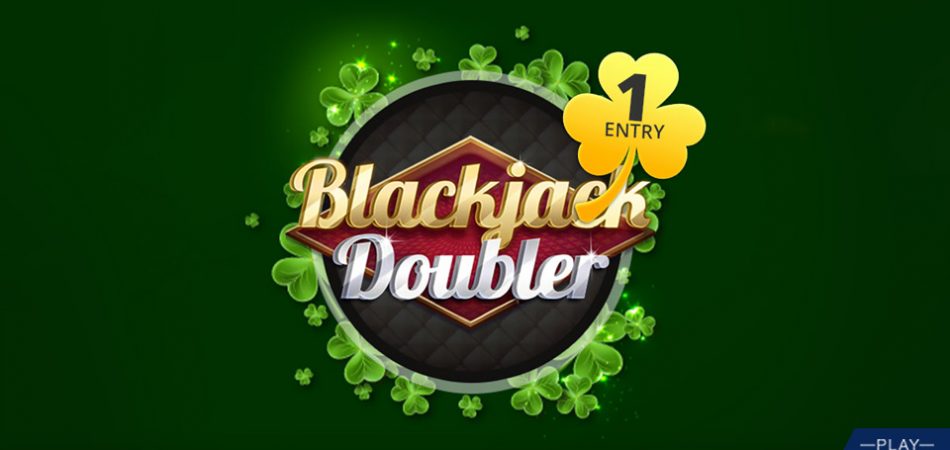 march 28, 2020 Shamrock Play featured game - Blackjack Doubler game logo