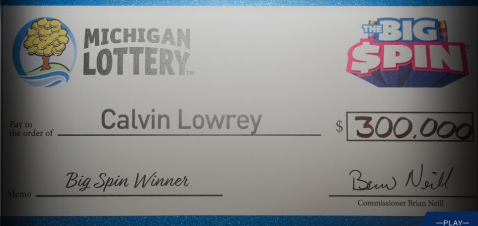 Calvin Lowrey - Van Buren County won $300k on MI Lottery Big Spin