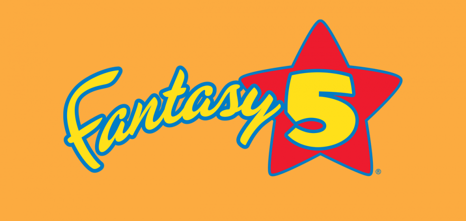 Fantasty 5 game logo on orange background