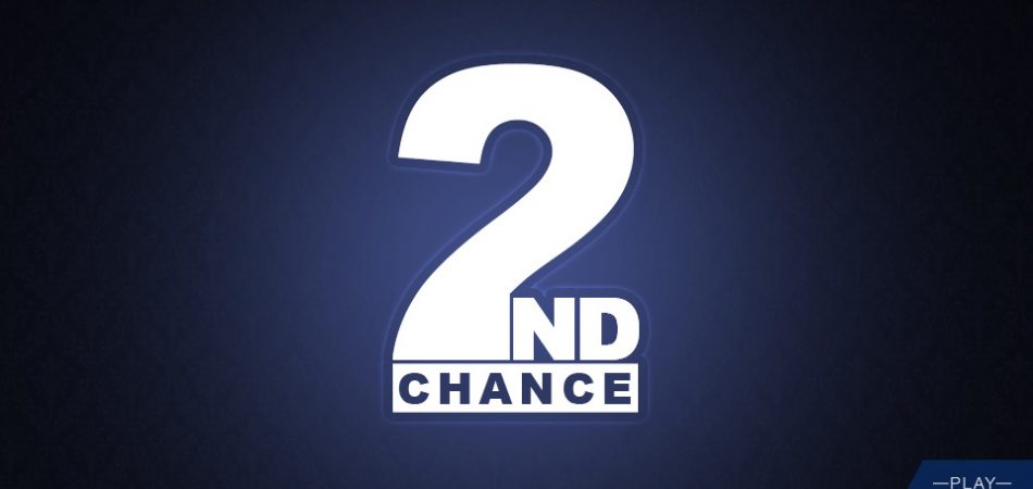 Second Chance Games logo in white on a navy background